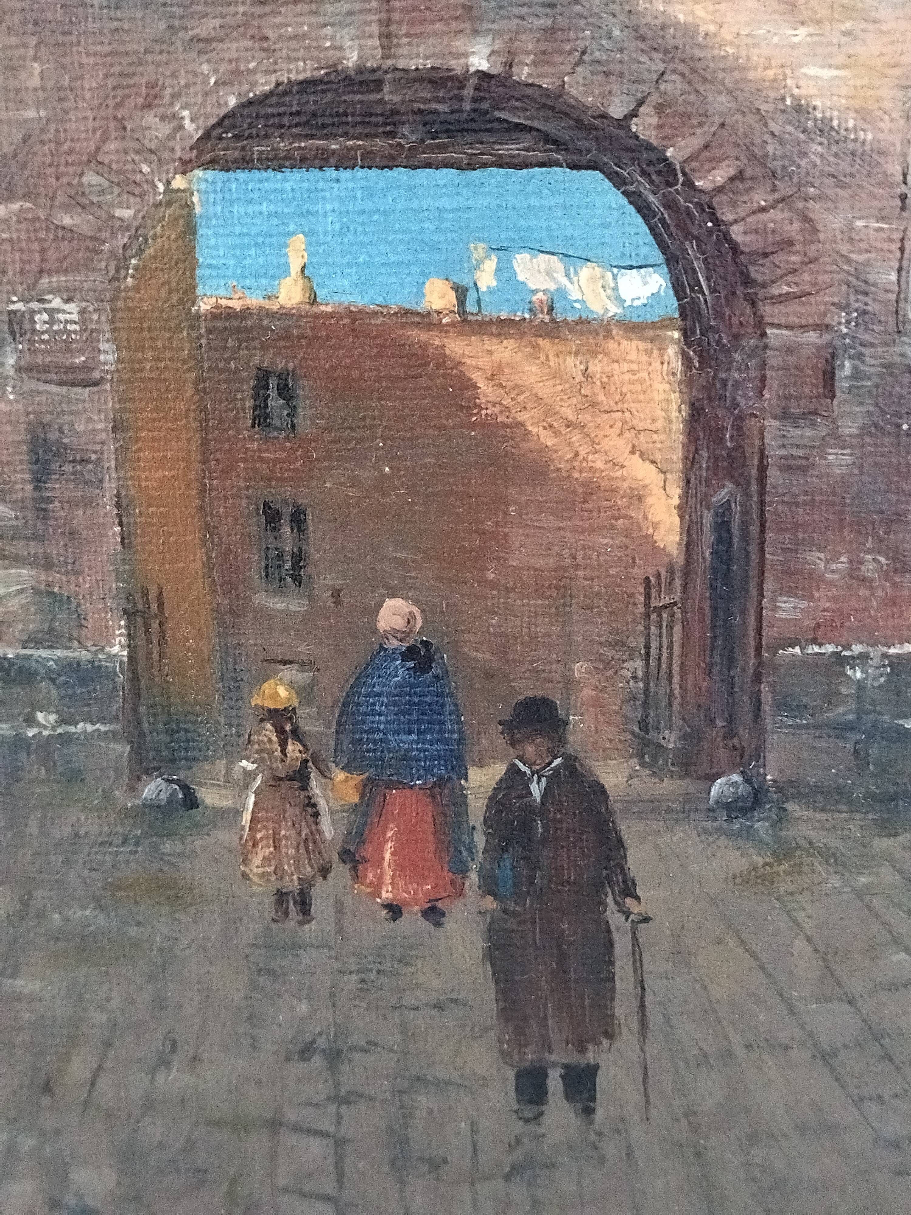 Painting, Ancient painting by Hans Franz Edmund Killian - dated 1907.