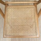 80s wooden and cane folding chair