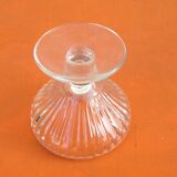 Set of 4 ice cream cups on foot transparent glass made in france