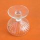 Set of 4 ice cream cups on foot transparent glass made in france