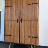 Wardrobe rattan design 60s