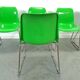 Set groene kunststof chromen buisframe stoelen Helmut Starke Zweden