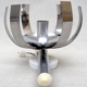Pair of wall lamps "Fleur de lumière" Trocmé chromed aluminum, 70s