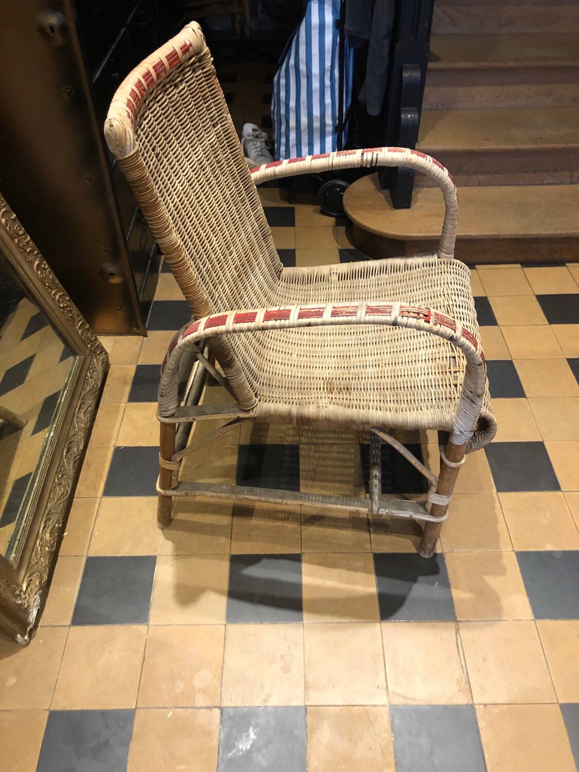1920s rattan armchair