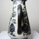 Antique art deco vase 1920-40 in fine stoneware, art nouveau and chinoiserie style, decor