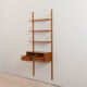Vintage Poul Cadovius teak entry wall unit bookcase with a console for CADO Denmark, 1960s