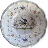Decorative salad bowl in Moustiers earthenware