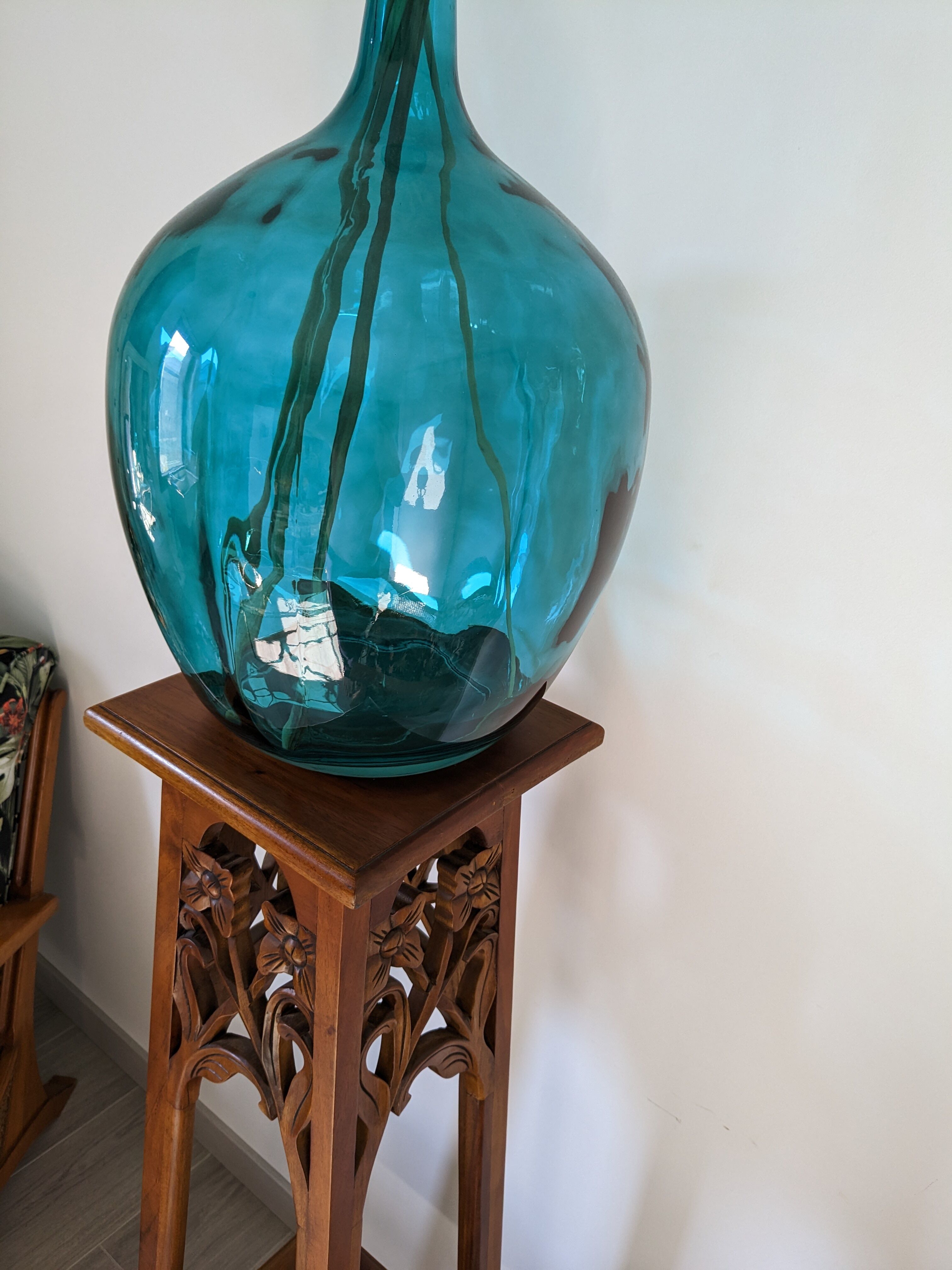 Art nouveau spirit side table in solid walnut