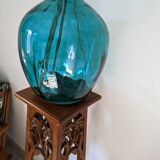 Art nouveau spirit side table in solid walnut