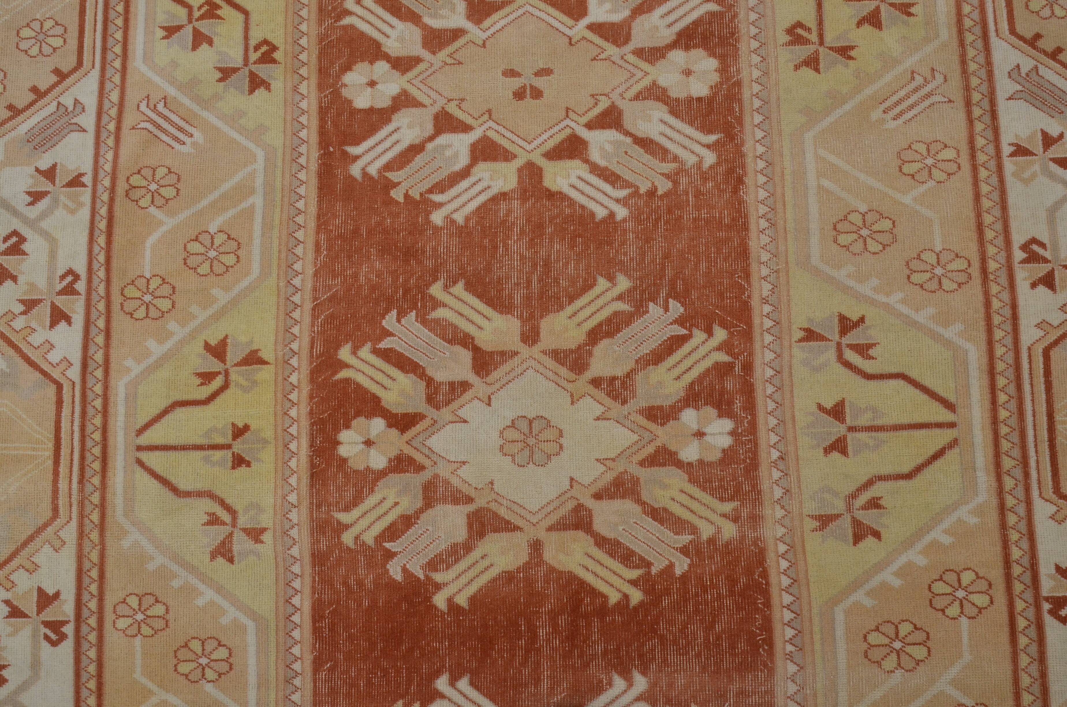 Vintage Handknotted Floral Hnadknotted Rug sku1835