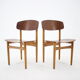 Chaises à manger en chêne et en teck Børge Mogensen Modèle 122 des années 1960 pour Søborg Møbelfabric, Danemark