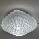 Vintage 1990s flush mount ceiling or wall frosted glass light