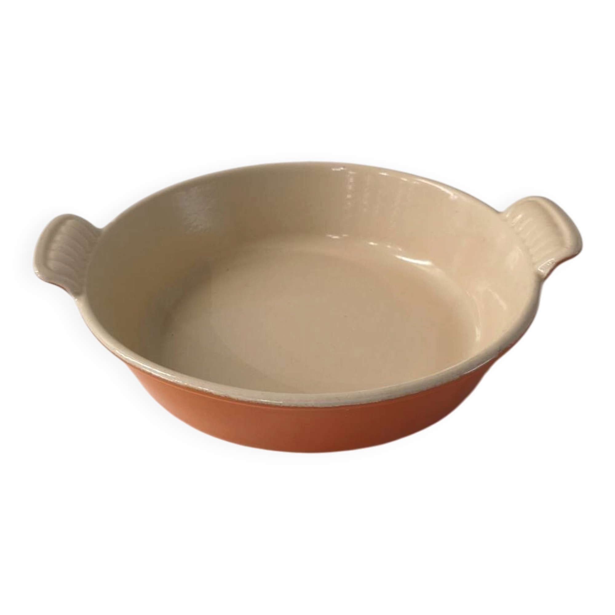 Round enamelled cast iron gratin dish Le Creuset