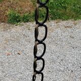 Vintage floor lamp from the 50s in blackened iron in the shape of a chain