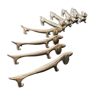 Dachshund and cat shape knife holders