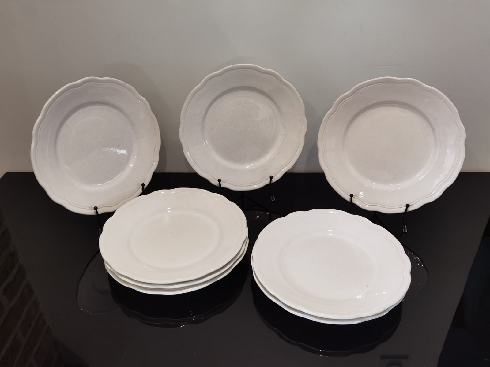 Flat plates 24.5cm Sarreguemines France