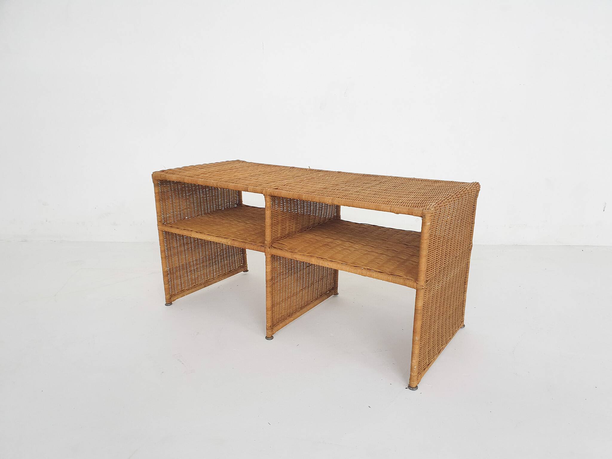 Mid-century wicker sideboard, France 1960's