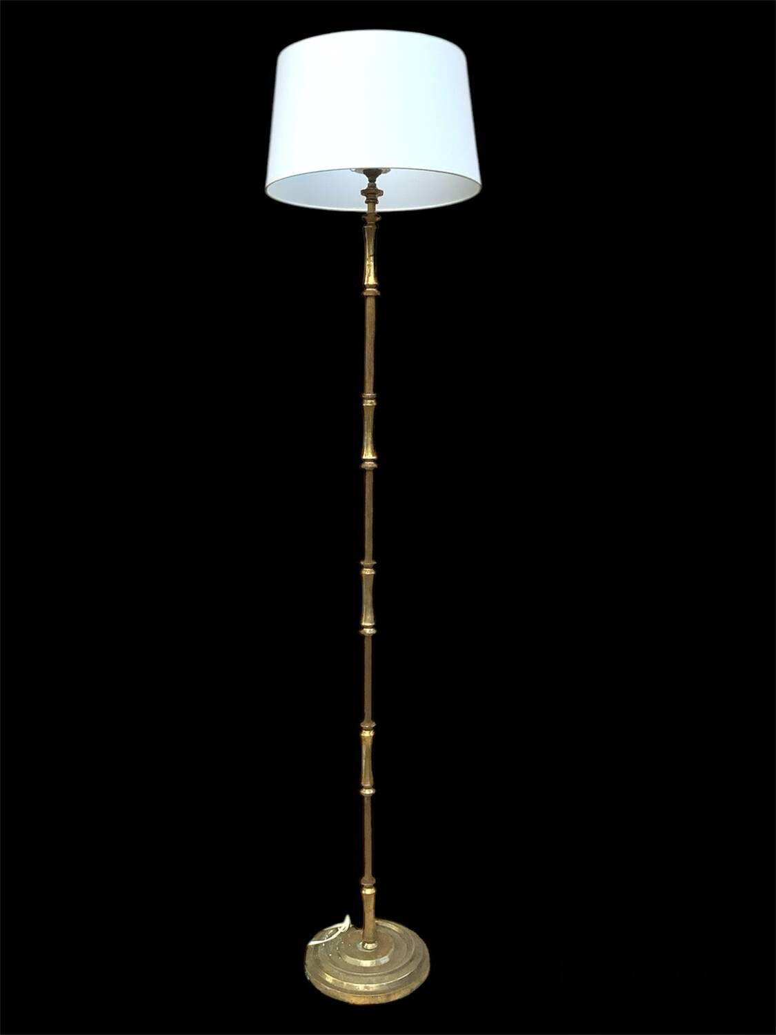 Vintage brass floor lamp, Maison Baguès style, 1960s