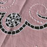 Nappe rectangle neuve AG brodé main 196X174cm