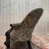 Méridienne époque Napoléon III en noyer sculpté