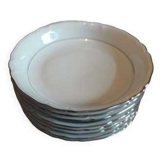 8 soup plates Limoges porcelain Union Limousine