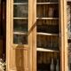 Antique glass-fronted Parisian cupboard: display cabinet bookshelf