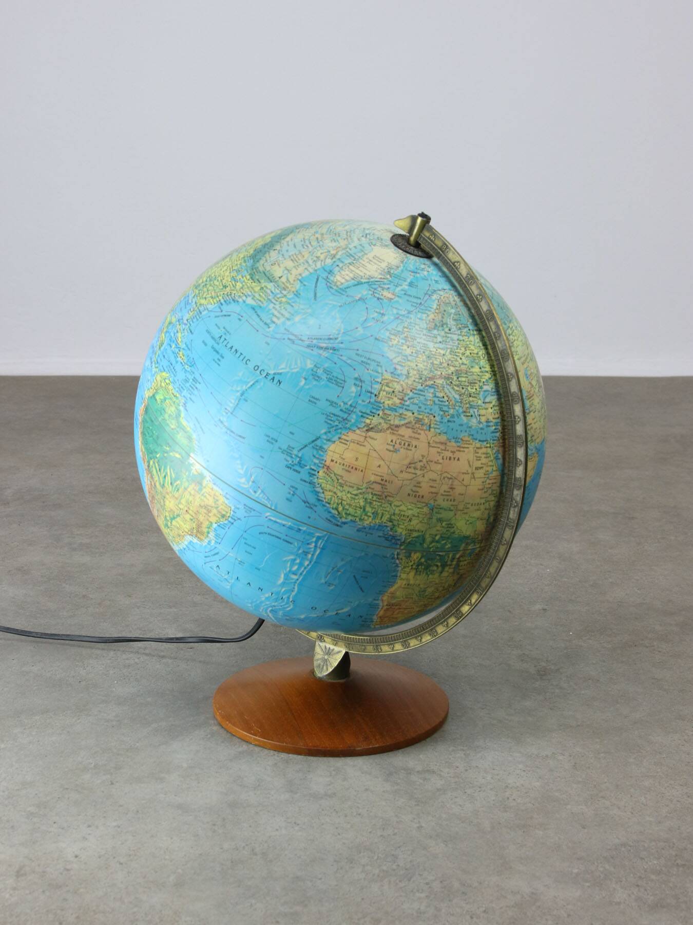 Vintage Danish Illuminated Glass Globe, 90s