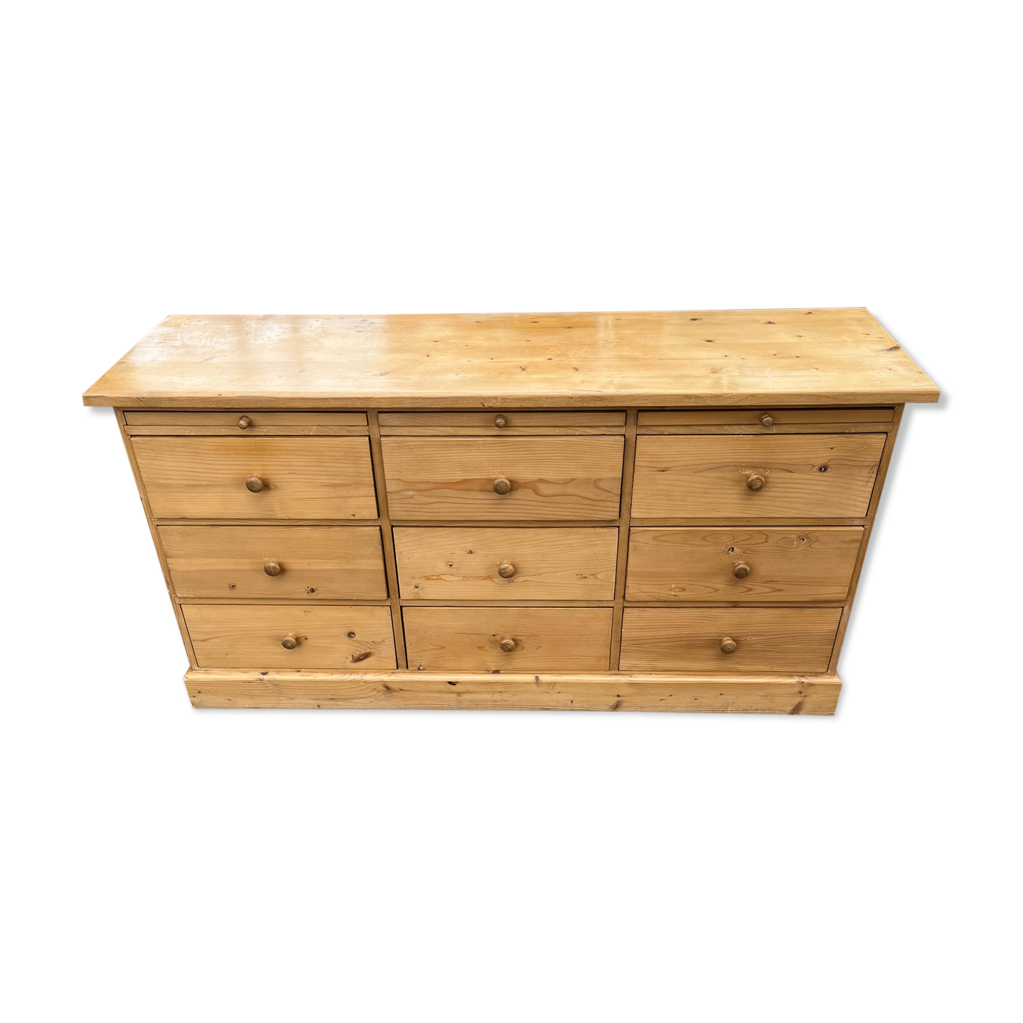 Vintage pine enfilade sideboard with tablet