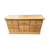 Vintage pine enfilade sideboard with tablet