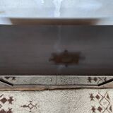 vintage varnished wood sideboard