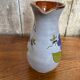 Antique grey enameled terracotta pitcher flower decor vintage kitchen