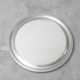 Round vintage metal mirror Pizzi 1970s modernism