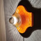 Vintage ceramic orange grease lava apply 70s