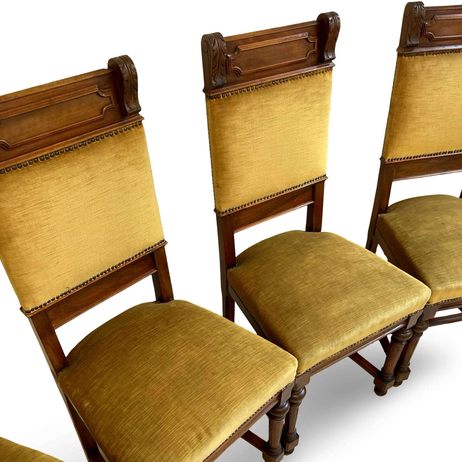 four Victorian dining chairs