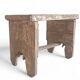 Rustic Weathered Wood Farm Stool/ Accent Table, Spain,  Early 20th-C