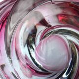 Vase Wave Val-Saint-Lambert ruby submerged design Delvenne 1950