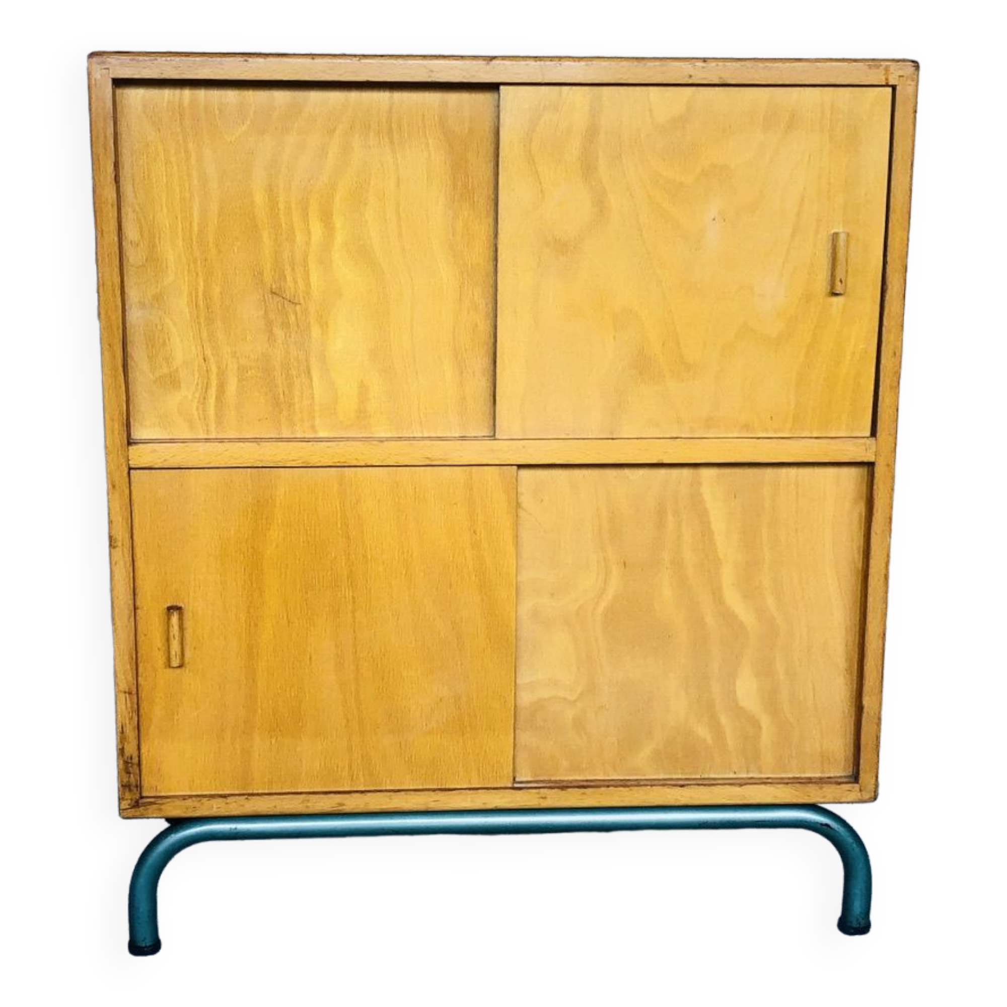 Mid-Century Vintage Storage Cabinet on Metal Legs