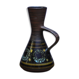 Hand-painted pitcher in porcelain West German art pottery