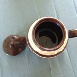 Théière anglaise "Brown Betty" – Céramique vintage – Années 1950
