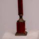 Set of French Empire style lamps made from amber bakelite and brass