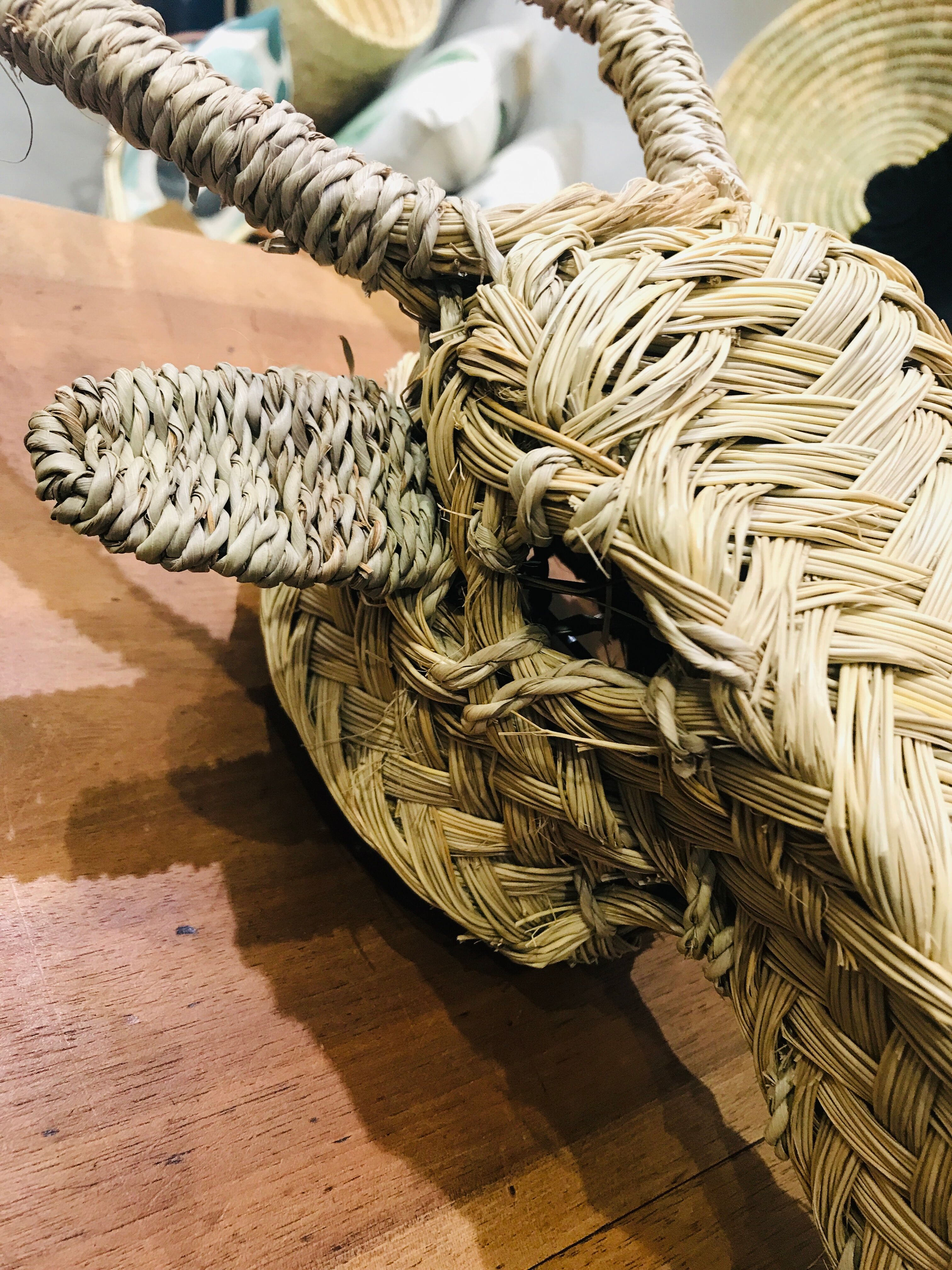 Reindeer head trophy in braided alfa