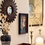Vintage sun mirror in resin