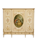 Romantic Louis XV style four-door wardrobe