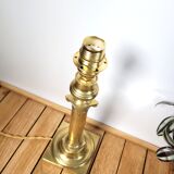 Golden brass candlestick lamp foot