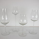 Set of Large Glass Goblets 1960s, Czechoslovakia