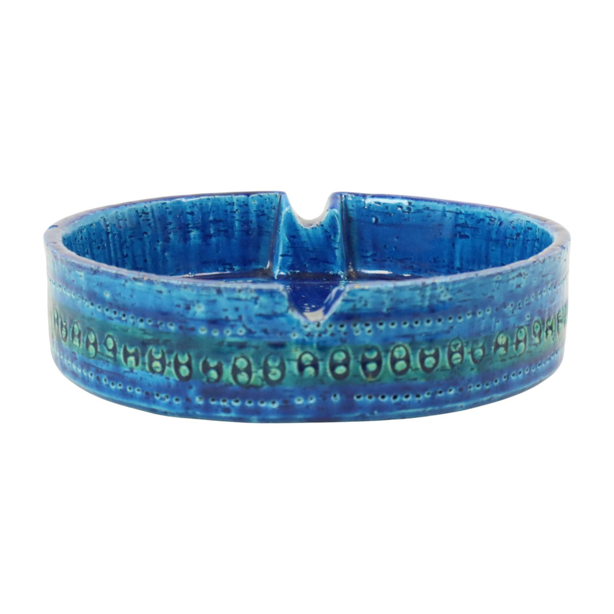 Aldo Londi for Bitossi Ceramics Ashtray Vide Poche Rimini Blue