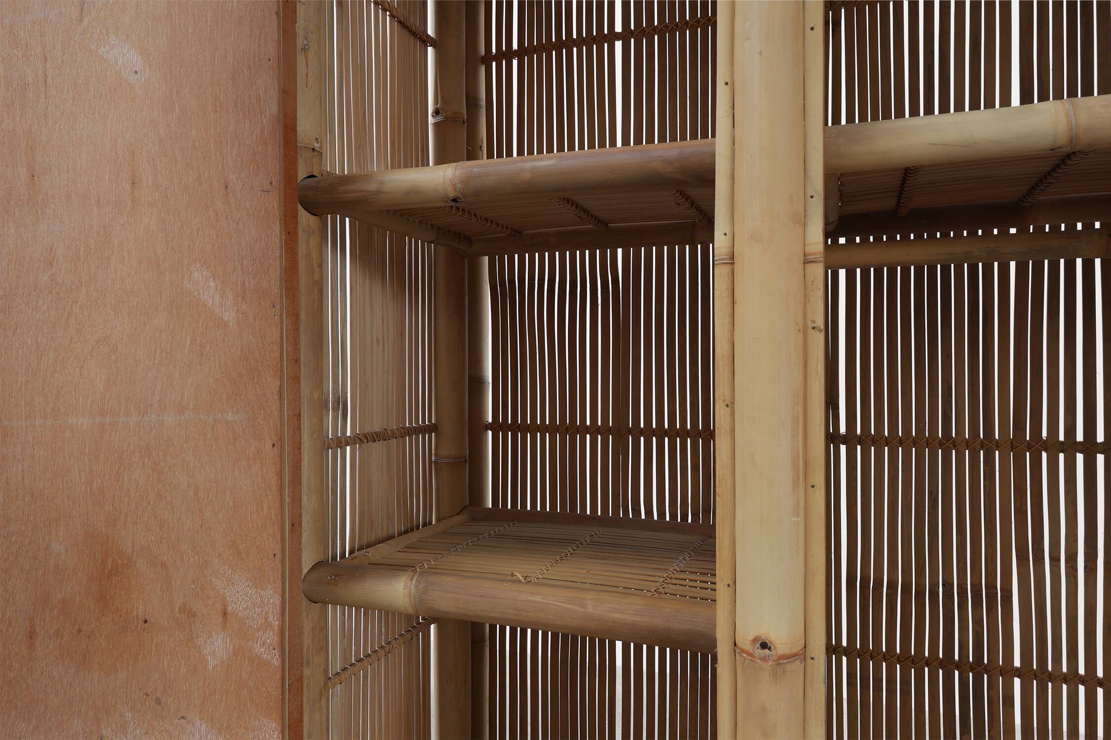 Mid-century bamboo and rattan wardrobe, Italy ca. 1960