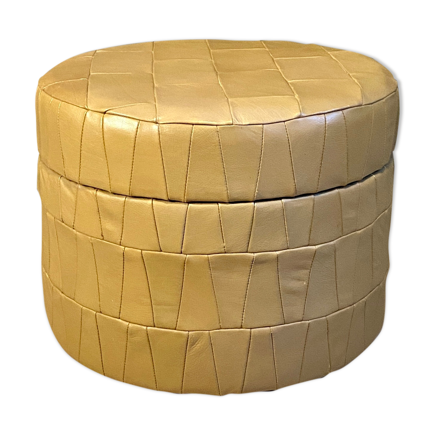 Leather chest in putty color 1970