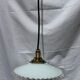 Vintage white opaline suspension lampshade
