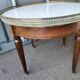 Coffee table hot water bottle old marble top Louis xvi style